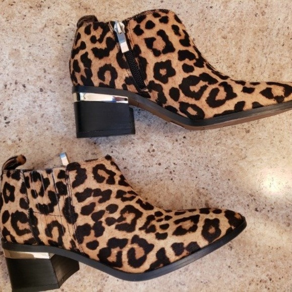 franco sarto leopard booties
